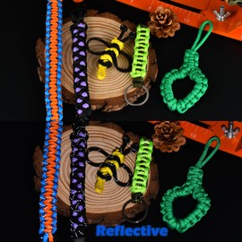 MONOBIN Reflective Paracord Kit for Bracelets Making，6 Colors 20 Feet Reflective Paracord Bulk Combo Crafting Kit for Making Lanyard, Dog Collar, Idea for Gift (Reflective, 20ft per Color)