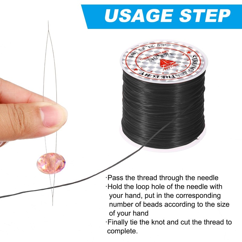 PATIKIL 0.7mm Stretchy Bracelet String Set, Total 302Ft 2 Rolls