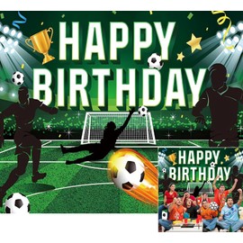 Soccer Birthday Party Backdrop Football Field Sports Theme Photo Photography Background 10x8ft Boys Men Kids Birthday Party Children Baby Shower Decor Adult Portrait Banner Booth Props
