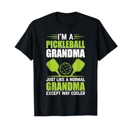 Pickleball Player Grandma Pickleball T-Shirt, black, s