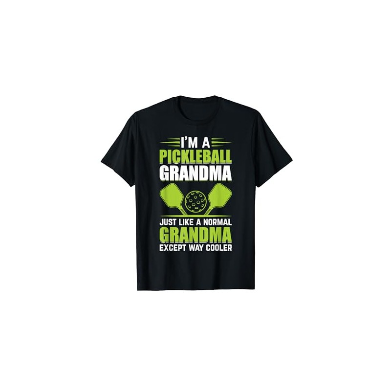 Pickleball Player Grandma Pickleball T-Shirt, black, s