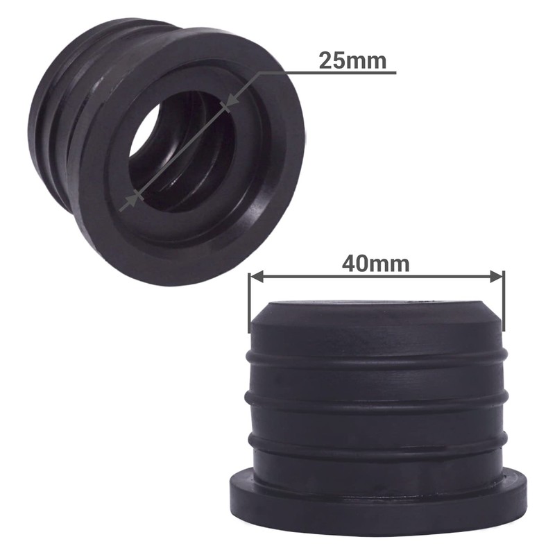 SKIR'CO Rubber Sleeve Black 40 x 25 mm for Drain