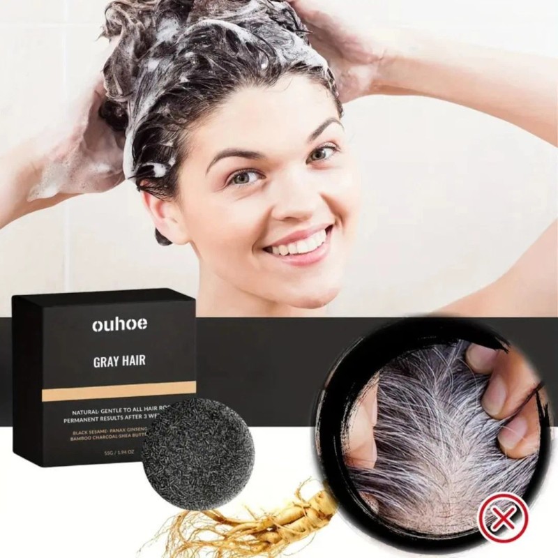 Olanta Trade Solution Herbal Black Hair Soap for Natural Shine,