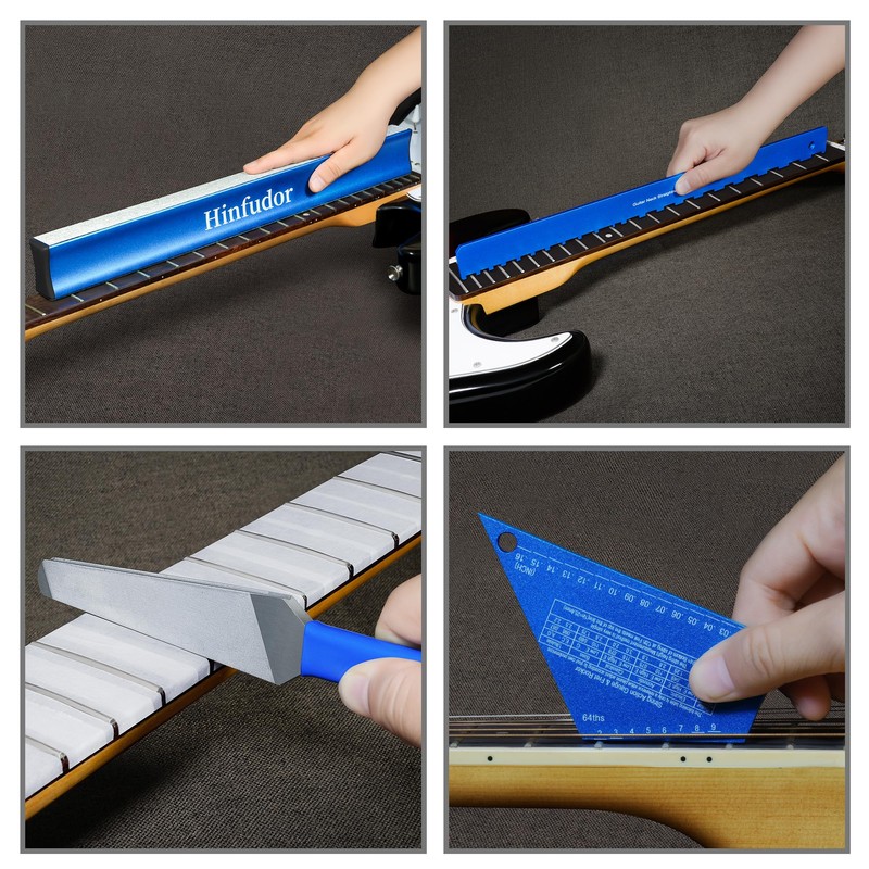 Hinfudor Guitar Setup Tool Kit, Luthier Fret Repair Toolkit