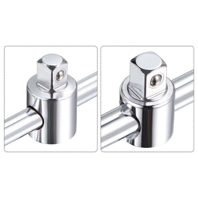 sourcing map 1/4" and 3/8" Drive Sliding Wrench Breaker Bar