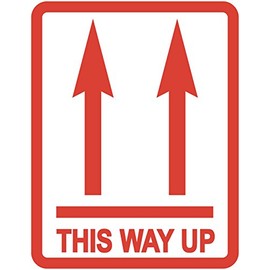Pack of 100 'This Way Up' Packing Stickers/Sticky Labels - Other Quantities Available from This Listing