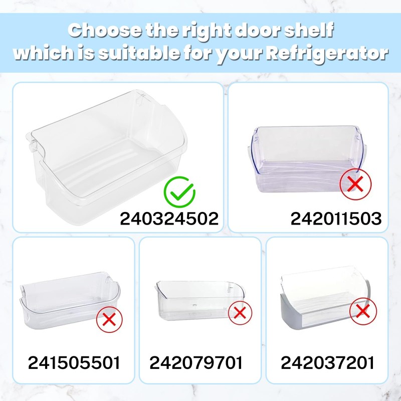 HECASA 240324502 AP2549806 844402 Refrigerator Door Shelf Compatible with Frigidaire