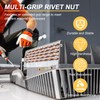 PATIKIL 25 Pcs Multi-Grip Rivet Nuts, 5/16-18 Pre-Bulbed Shank Flat