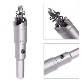 sourcing map Carbide Hole Cutter, Hole Saws for 0.5 mm - 3 mm Stainless Steel 5 mm Sheet Metal 17 mm