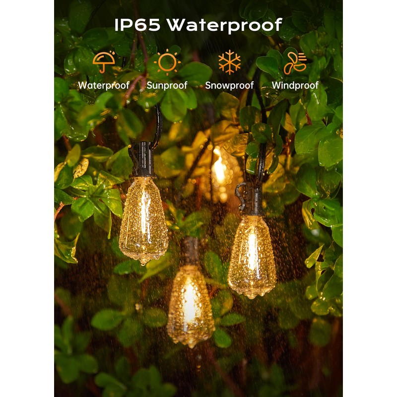 Minetom 100FT Outdoor String Lights with Remote, ST38 Patio Lights