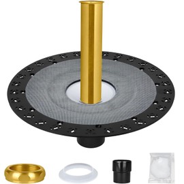 FERUERW Freestanding Bathtub Drain, Freestanding Tub Drain Rough-in Kit, Easy Freestanding Bathtub Drain Mounting Kit with ABS Plastic Adapter and Brass Liner