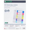 Leitz A4 12420000 Wow 1-6 Index, PC-Printable, Extra Wide, Heavy