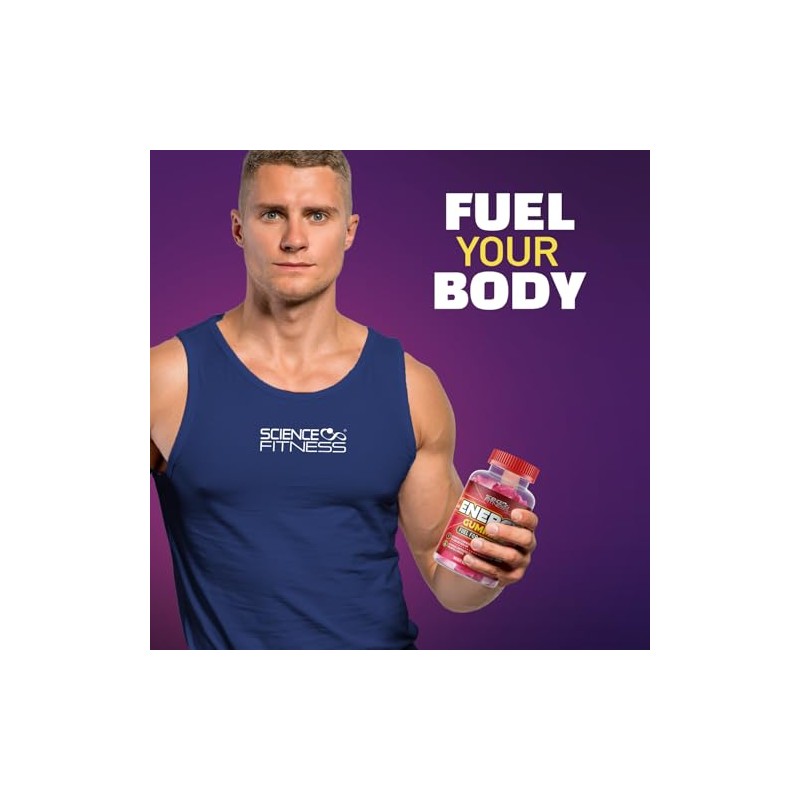 Energy Gummies |120 Mixed Berry Flavour Gummies from Science Fitness