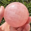 Pink Crystal Ball 2 Inch Natural Rose Quartz Sphere Ball
