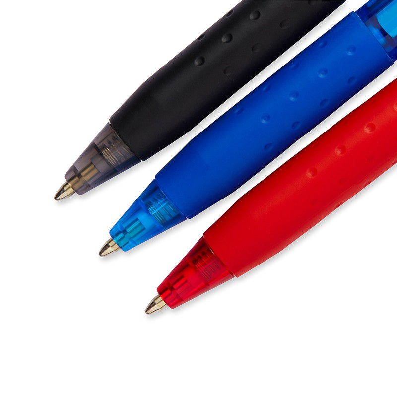 Paper Mate InkJoy 300RT Retractable Ballpoint Pens, Medium Point, Black/Red/Blue