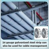 Gisafai 4 Pcs Galvanized Hanger Strap Metal Strapping with Holes