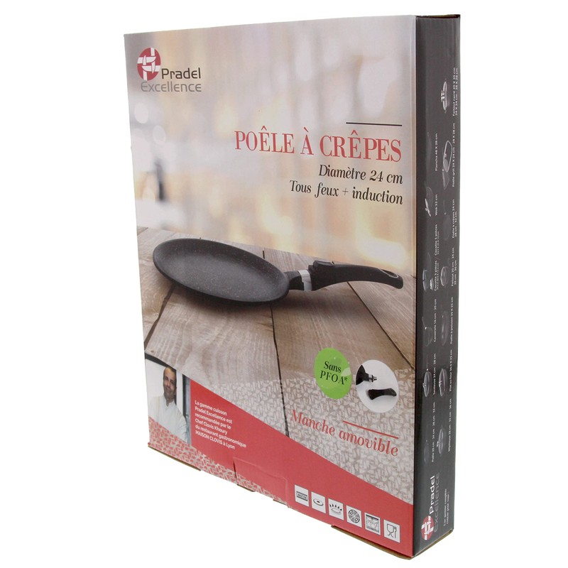 Pradel Excellence 52406M Stone Style Crepe Maker with 2 Handles,