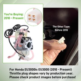 Huayi 63584 Carburetor for Predator 3500 Watts Inverter Generator for Honda EU3000 EU3000IS (2010 - Present) Replace 16100-ZL0-D65 16100-ZL0-D66 16100-ZL0-D62 Carb