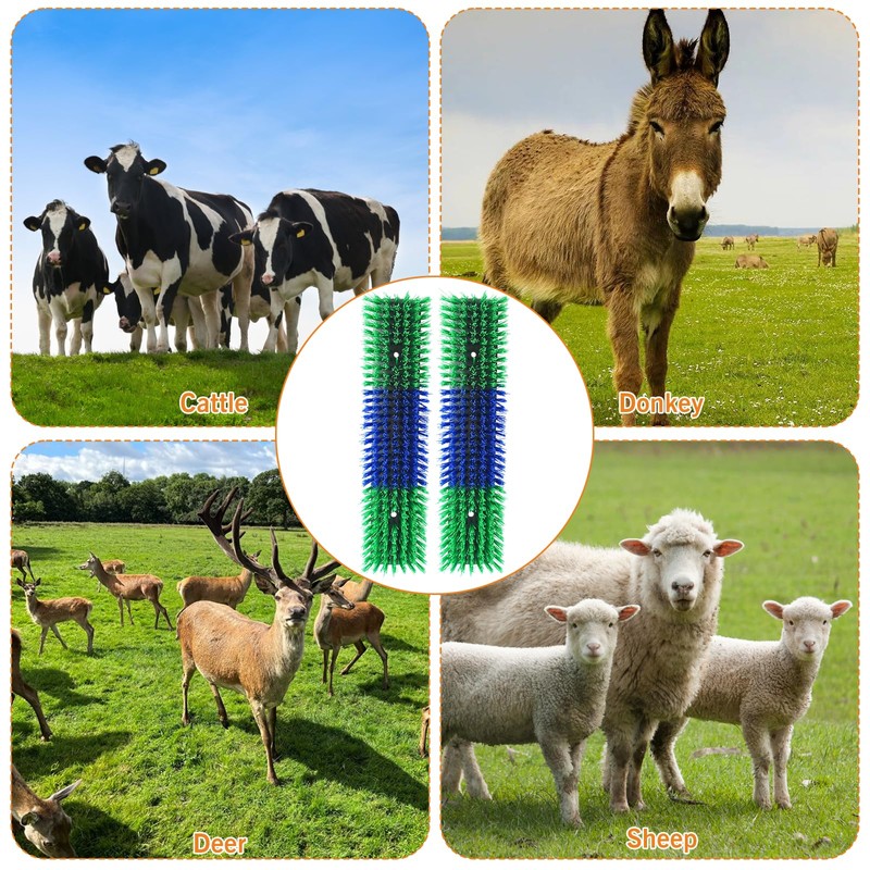 Livestock Scratch Brush With 8 Screws，Animal Back Scratching Brush for