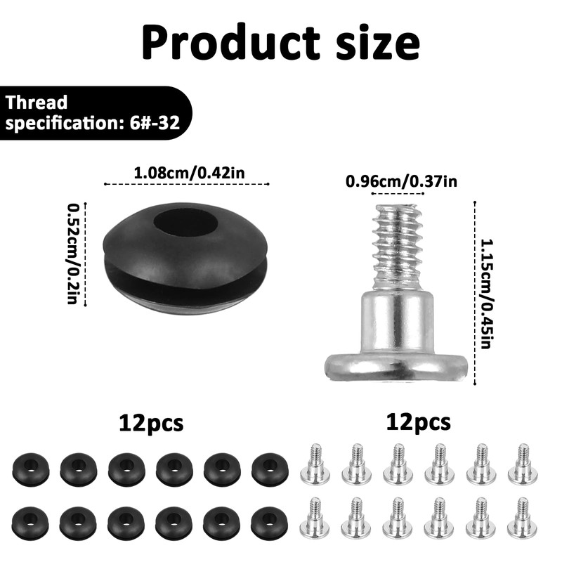 12 Pack 3.5 inch HDD Screws Hard Disk Drive Shockproof