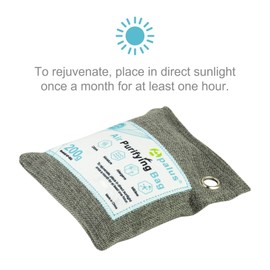 Apalus Car Dehumidifier, Air Purifier Bag Made of Activated Bamboo Charcoal, The Natural Air Freshener And Room Freshener is the Perfect Odour Neutraliser for the Car, Kitchen and Home