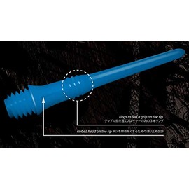 LSTYLE Dart Tips: Lippoint USA - 2BA Thread - Plastic Soft Dart Points (50 Pack) - Black