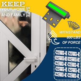 Byssens Home Security Door Lock, Child Proof Door Reinforcement Lock with Glow Tape for Inward Door, Front Door, Bedrooms (Grey)