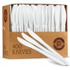 PLASTICPRO PLASTICPRO Cutlery 800 Mediumweight White Disposable Plastic Knives