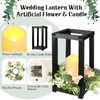 Hushee 60 Pcs Wooden Wedding Lantern Centerpiece Integrated Candle Holders