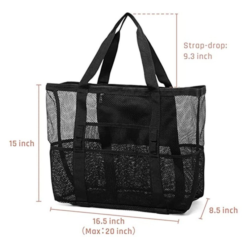 PUBAMALL Bolsa de playa de malla Grande, Bolsa de Playa