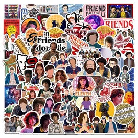 100pcs Stranger Funny Things Stickers for Suitcase Skateboard Laptop Computer Water Bottles Car Teens Boys Girls Decal Waterproof