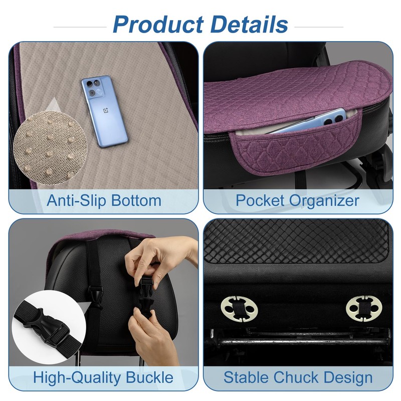 1 Pack Linen Car Seat Cover Front Seat Covers Soft