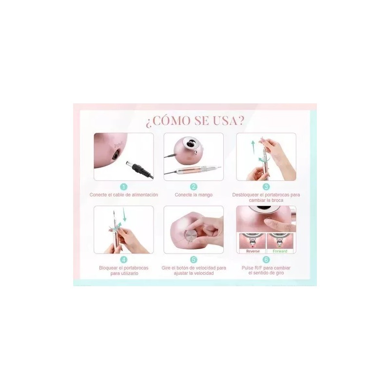 Delanie Pulidor Esmeril Taladro De Uñas 35000rpm Profesional