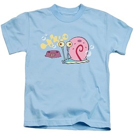 LOGOVISION Spongebob Gary The Snail Unisex Youth Juvenile T-Shirt, Light Blue, 7
