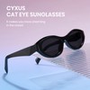 Cyxus 1185 Women's Sunglasses, Cat Eye Frame, Ultra Lightweight, Small