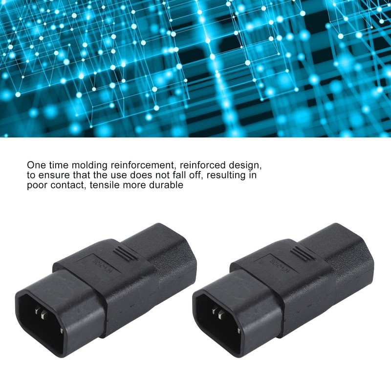 2Pcs IEC320 C14 to IEC320 C21 Power Adapter IEC320 C14