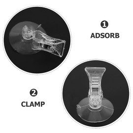 LIOOBO Aquarium Fish Seaweed Clip: 10pcs Fish Plant Suction Cup with Clip,Turtle Feeder Holder