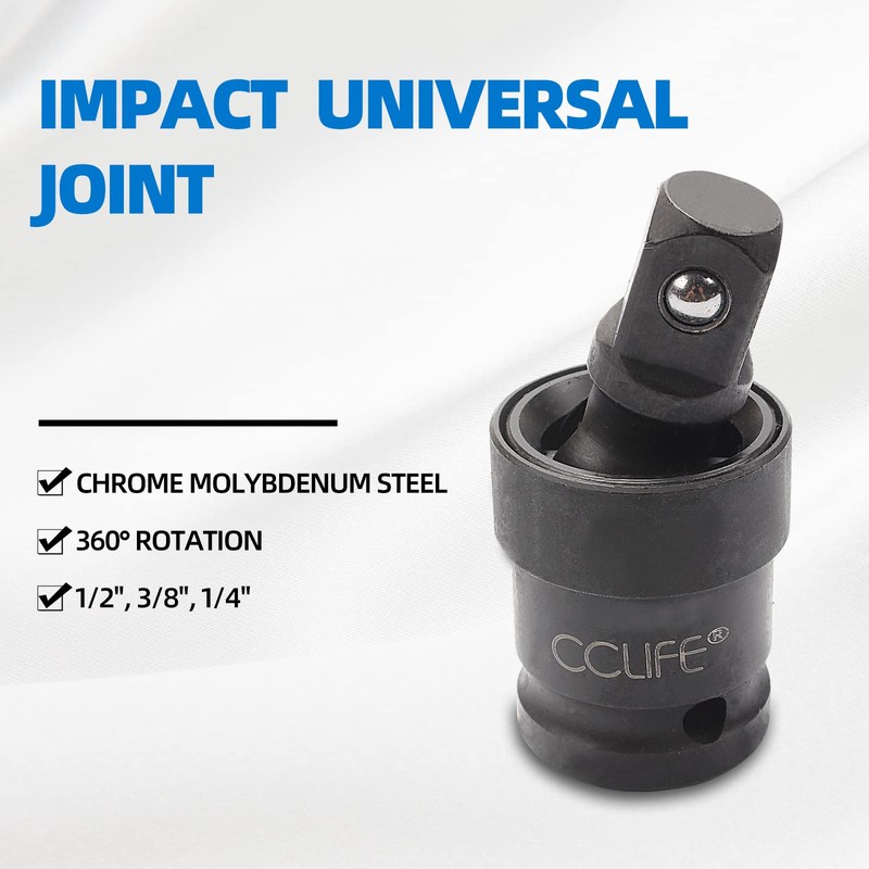 CCLIFE 17-Piece Socket Adapter for Impact Wrench 1/4 Inch 3/8