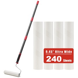 Large Lint Rollers for Pet Hair Extra Sticky, Dog & Cat Hair Remover, 9.45" Wide, 51" Long Handle Pet Hair Fur Sticky Lint Roller, Ideal for Floor, Carpets, Couch, Bed Sheets, Clothing & Car Cleaning