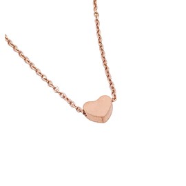 Long Distance Friends Message Card, Rose Gold Heart Necklace (Box) Miss Fit Boutique