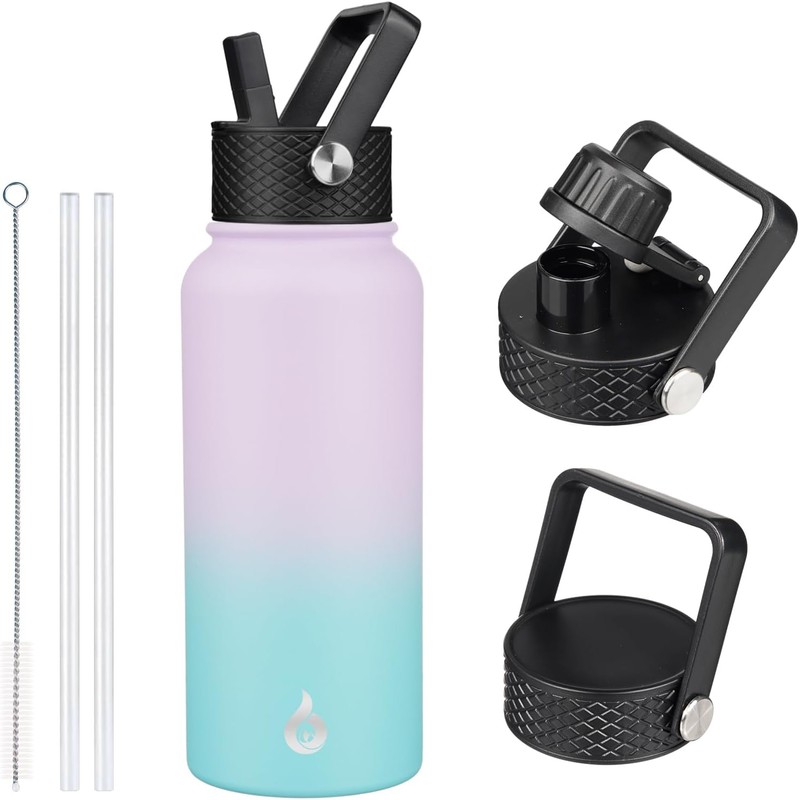 BJPKPK Botellas de Agua Aisladas de Acero Inoxidable 32 onz