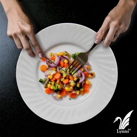 Lynns Paradise 10.5" Dinner Plate, Imperial White