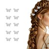 10 PCS Mini Rhinestone Butterfly Hair,Decorative Barrettes for women