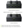 LiNKFOR 4 Port 3.5mm Stereo Audio Switcher Support 1 In
