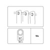 GARDINIA Fabric Eyelets Plastic Matte Silver 4.6/2.8 cm