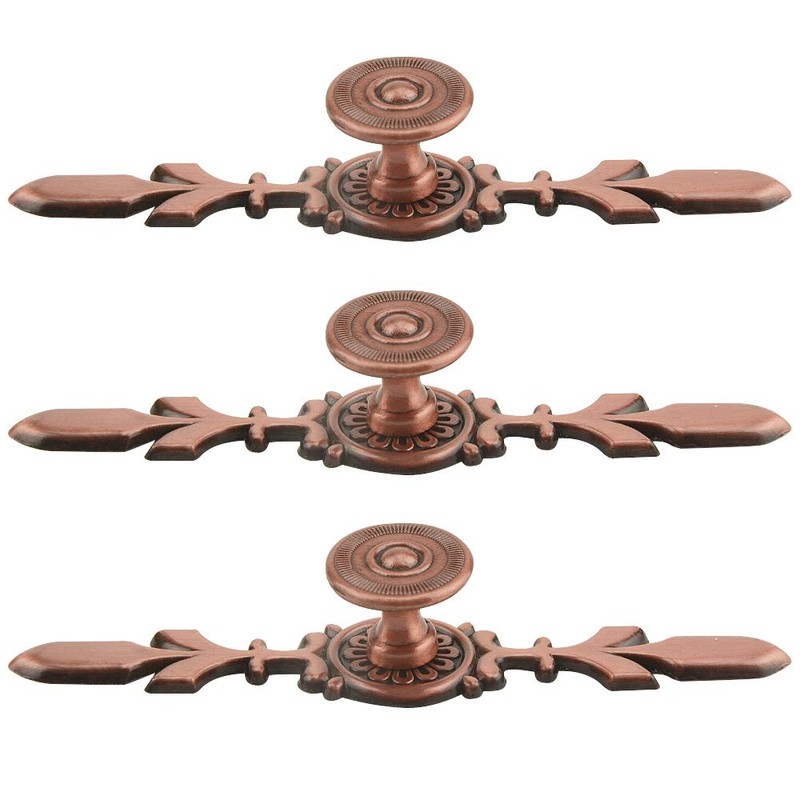 TOVOT 10PCS Copper Drawer Pulls Set 4.7" Vintage Cabinet Drawer
