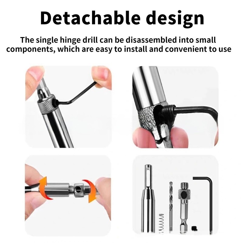 3 Pcs Upgrade Hinge Drill Bit Set, Drill Bits Set,