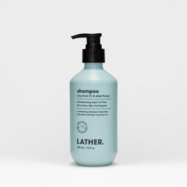 LATHER Champú de abeto de montaña y flor de saúco  Cuidado nutritivo y refrescante para el cabello  Ingredientes naturales para todo tipo de cabello  
