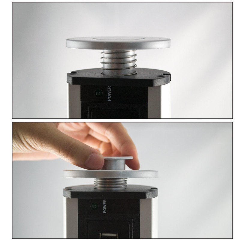 ZJchao Multicontacto Torre Para Mesa De Cocina Usb Pulling Up