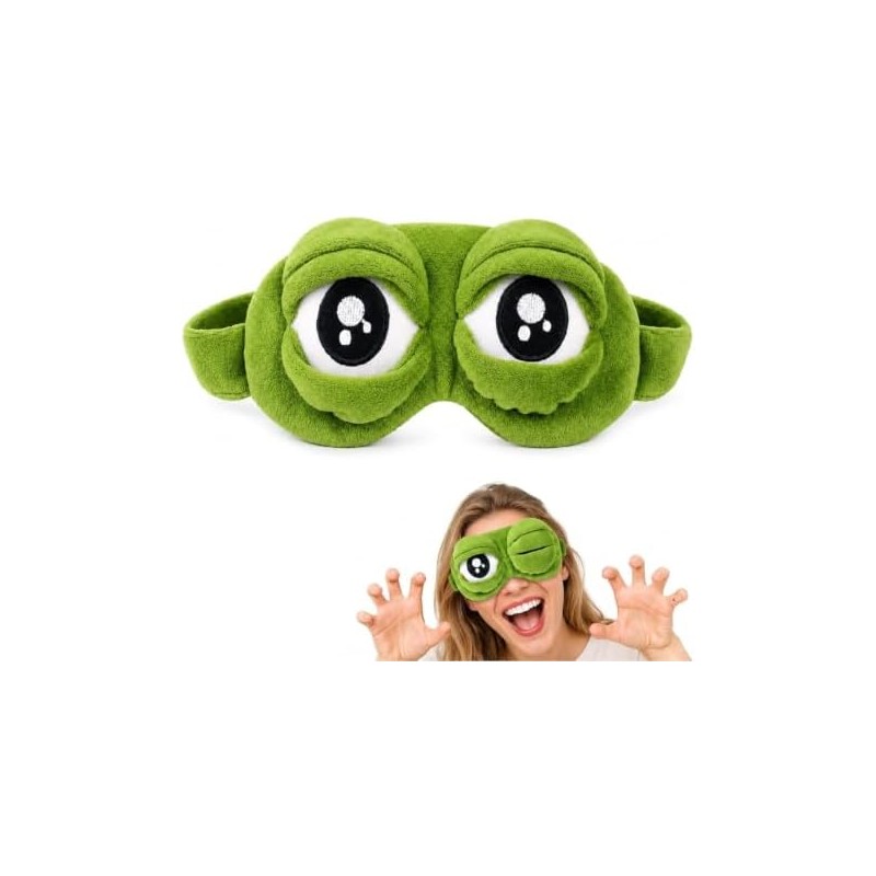 3D Frog Sleep Mask, Antifaz Para Dormir Gracioso, Frog Eye